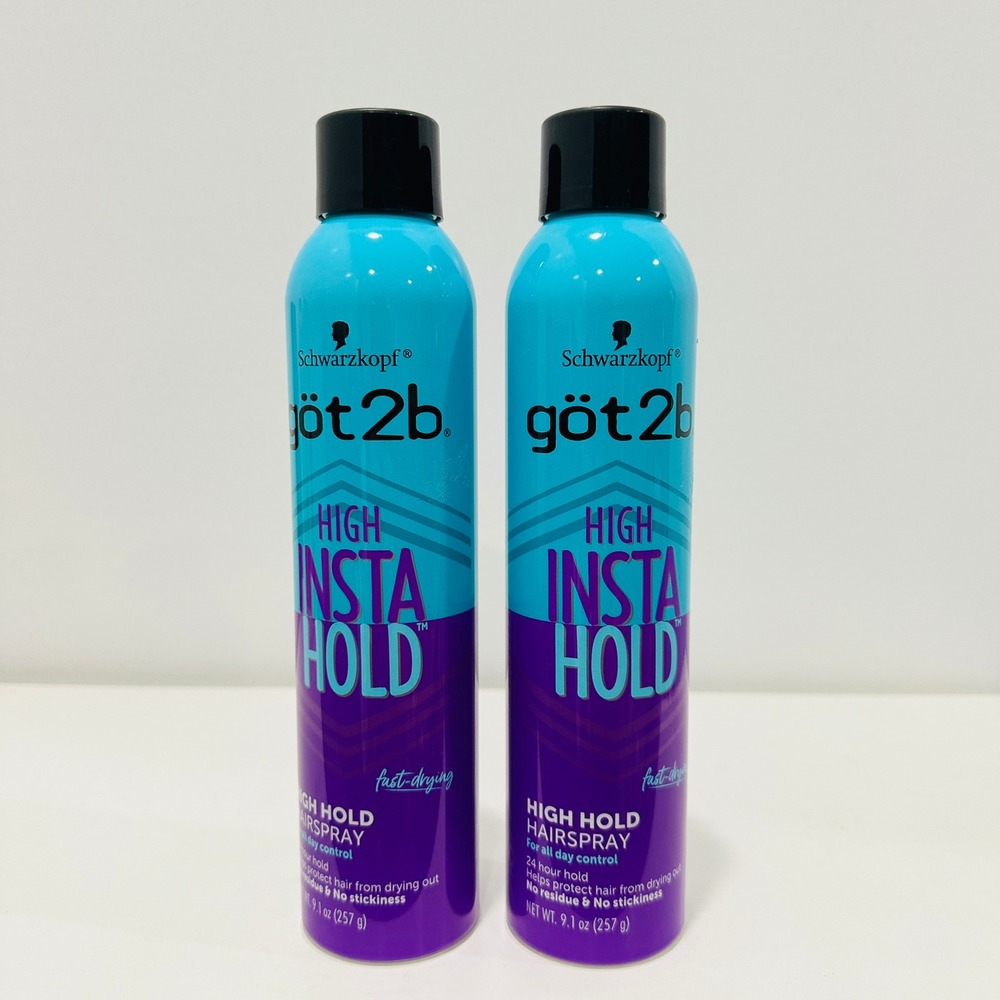 Schwarzkopf got2b High Insta Hold Hairspray 9.1 oz 2 Pack Fast Drying High Hold